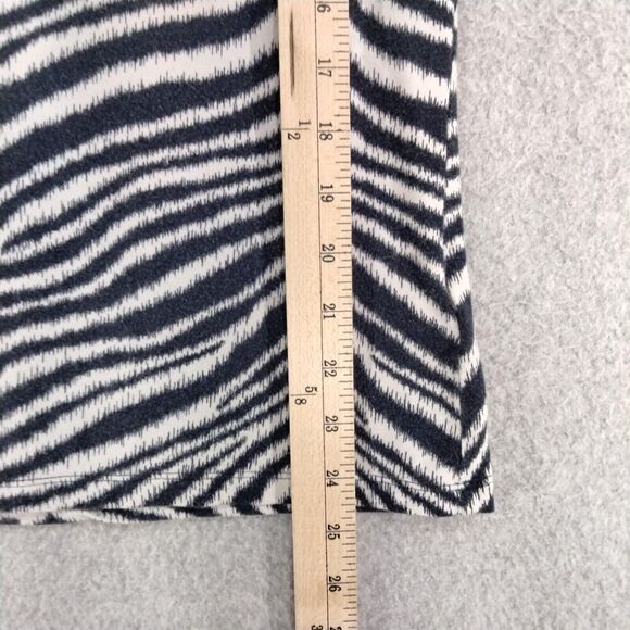 Michael Michael Kors Top Blouse Women Size Small Short Sleeve Zebra Logo Striped - Picture 5 of 11